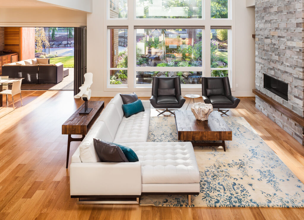 Engineered and Solid Wood Flooring in a large luxury living by Markville in Markham, ON & Toronto, Ontario | Markville Flooring