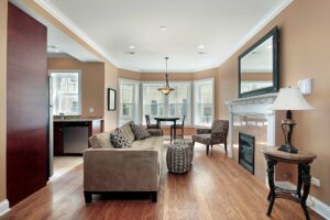 hardwood flooring in city home