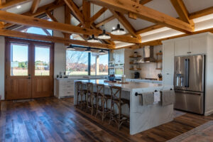 character grade hardwood in a rustic home